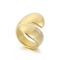 Minimalist gold-plated intertwining line ring with elegant hollow out vintage design - Irregular Intertwined Style (KR102962-LK)