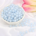 Blue acrylic round beads with transparent outer layer for DIY jewelry making - Blue Core Transparent Round (110pcs)