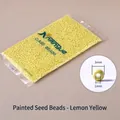 Lemon yellow 3mm glass seed beads for DIY jewelry making in bulk packaging - Lemon Yellow 3mm