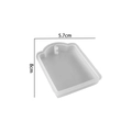 Translucent silicone tag mold 8x5.7cm for oval wave heart resin jewelry making - c-Tag-02 (Baroque Tag) / Semi-transparent White