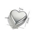 Polished silver heart pendant with 42mm x 42mm dimensions and 15mm thickness - 42mm (13.85g)
