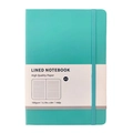 Cuaderno A5 verde menta con cierre elástico y papel de alta calidad de 100 g/m² - Verde jaspe (Rayado)