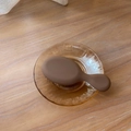 Mini spazzola per capelli massaggiante marrone caffè, pettine tascabile compatto portatile - caffè