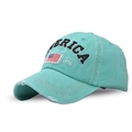 Cappellino da baseball verde menta consumato con ricamo America 1776 - Regolabile / Verde Frutta