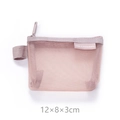 Pink triangle mesh pouch with He chooses label and 12x8x3cm size dimensions - 12×8×3cm / Pinkish Red