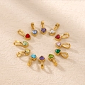 Classic heart-shaped zircon pendants in 12 vibrant colors with elegant gold-tone bails - 12 Mixed Colors / Set of 12 (Heart)