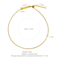 Delicate gold stainless steel chain bracelet with a thin 1.2mm width and 18.5cm length - Adjustable Bracelet Chain / Gold