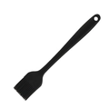 Single-piece black silicone pastry brush for baking and grilling with hanging hole feature - Oil Brush / Black