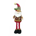 Bambola di Babbo Natale telescopica con vestiti rossi e gambe lunghe per Natale - Babbo Natale Telescopico