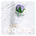 Handmade purple tulip pipe cleaner flower bouquet wrapped in white star tulle - Finished with Wrapping-Purple
