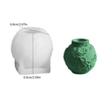 Spherical silicone mold and dark green embossed floral resin snowflake candle holder - Spring Floral Emboss