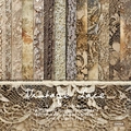 Vintage Lace scrapbook paper pad, 6x6 inch 160gsm heavyweight cardstock with 12 designs - 22035a 24 Sheets