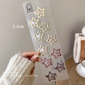 Set of 10 Morandi star hair clips for girls, 3.3cm matte colorful BB hairpins - 5# Star Clips Set of 10 - 3.3cm