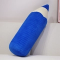 Cuscino di peluche a forma di matita blu in velluto a coste per decorazione del divano - 70cm(0.75kg) / Stile Velluto a Coste Blu