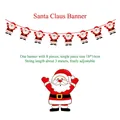 Christmas Santa Claus paper banner featuring 8 pieces with adjustable 3m string - Old Man Banner