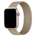 Starlight Milanese loop metal watch band and case compatible with Apple Watch Series - 4 Retro Gold / 38/40/41/42mm