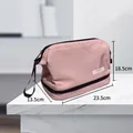 Pink large hanging toiletry bag for women with dual layers and 23.5cm size dimension - Pink (Double-layer Cloud Style)