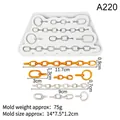 White silicone chain mold for fondant and cakes with detailed link patterns for baking - 2# Chain / Gray