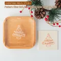 Merry Christmas Acryl-Stempel für Fondant und Kekse mit festlichem Schriftzug - Weihnachten Stil L