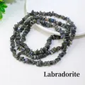 Irregular natural labradorite stone beads with blue flash for DIY jewelry making - Labradorite (Circumference Approx. 80cm)