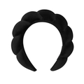 Chic black velvet cloud headband with a wide sponge design for a comfortable fit - Velvet Headband - Black