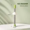 Matcha green ice muddler with stainless steel handle, height 334mm and base diameter 74mm - Matcha Green [Muddler]