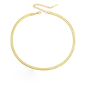 Sleek 5mm golden titanium snake bone chain necklace with lobster clasp and extension - 5mm Gold 42+8cm (YX33298)