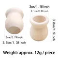 Mini coquetier en bois naturel brut pour le bricolage créatif et décoration de Pâques - Petit Pot en Bois Coquetier 3.8x3.5cm