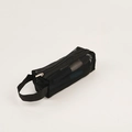 Trousse à cosmétiques portable en maille noire avec fermeture éclair et poignée - Moyen / Noir