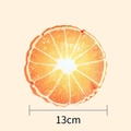 Squeaky orange slice plush pet toy for dogs and cats with 13cm diameter design - New Yellow Heart Orange