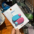 Sweet pink and sky blue fabric hair clips set on a card for women's hair styling - Pink Blue Round Bead Blue Pink Drop Duckbill Clip Set