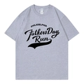 Light gray t-shirt with Philadelphia Fathers Day Run print in a relaxed fashion fit - Grey 318