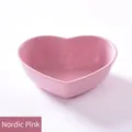 Nordic pink heart shaped wheat straw seasoning dish with natural speckled texture - Heart / Nordic Pink