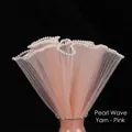 Pink pearl wave mesh fabric for romantic flower bouquet wrapping and gift decoration - Pearl Wave Mesh - Pink