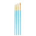 Set of 4 sky blue round tip brushes with golden ferrules in sizes 4, 6, 8, 10 - 4Pcs Round Peak HB023B / Blue