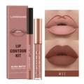 Lip contour kit including ultra matte nude liquid lipstick and lip liner pencil set #11 - US 11
