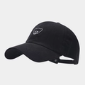 Dettagli del ricamo a forma di orso e fibbia regolabile sul cappello da baseball nero - Regolabile / Nero