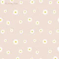 Waterproof bouquet wrapping paper with white daisy pattern in nutmeg pink color - Fresh Like You / Cardamom Pink