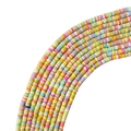 Perles en pâte polymère de 4 mm de couleur arc-en-ciel pour la fabrication de bijoux DIY - Arc-en-ciel Vif