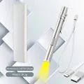 Lampe stylo médicale argentée avec câble Type-C et faisceau lumineux jaune - Lumière Jaune (Boîte Blanche)