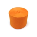 Orange crepe paper streamer roll with wrinkled texture for party and DIY decor - Light Orange