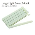 Set of 5 large light green snack food bag sealing clips, 15.5cm PP plastic clips - Long 5-Pack - Green