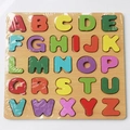 Colorful A-Z wooden alphabet puzzle board for early educational learning and development - Uppercase Alphabet Board