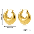 Dimensioni dettagliate degli orecchini a cerchio in oro 18K lucidi con specifica peso - Stile Rotondo Lucido / Oro