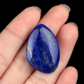 Natural lapis lazuli water drop pendant with deep blue color and gold spots - Lapis Lazuli
