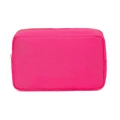 Trousse de maquillage rose imperméable en nylon avec fermeture éclair dorée élégante - Vierge / Rose rouge