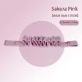 Pink 11-loop elastic yoga stretch strap for pilates and physical training exercises - Sakura Pink 11 Grids