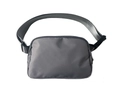 Riñonera de nailon gris con correa ajustable y hebilla para actividades deportivas - Gris
