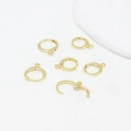 Shiny 18K gold plated minimalist lever back earring hoops for handmade jewelry DIY - Small (11.5mm) / 14K Gold