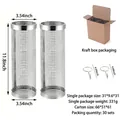 Portable stainless steel rolling grill basket set with two hooks and a premium gift box - Large 2-Pack (Hooks*2 + Kraft Box)